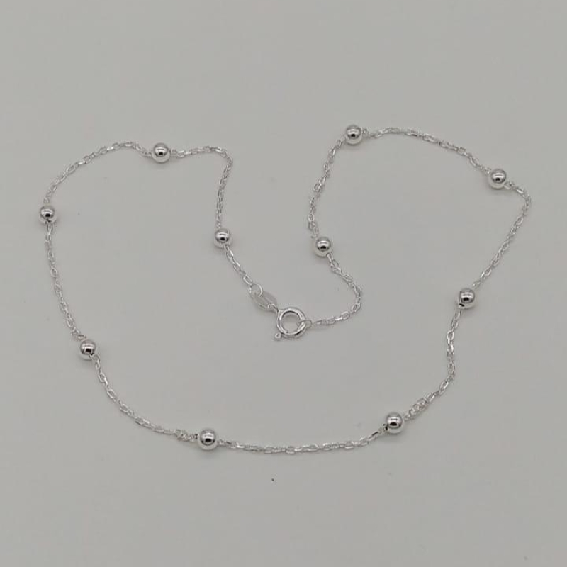 CHOKER PRATA BOLINHA 4MM