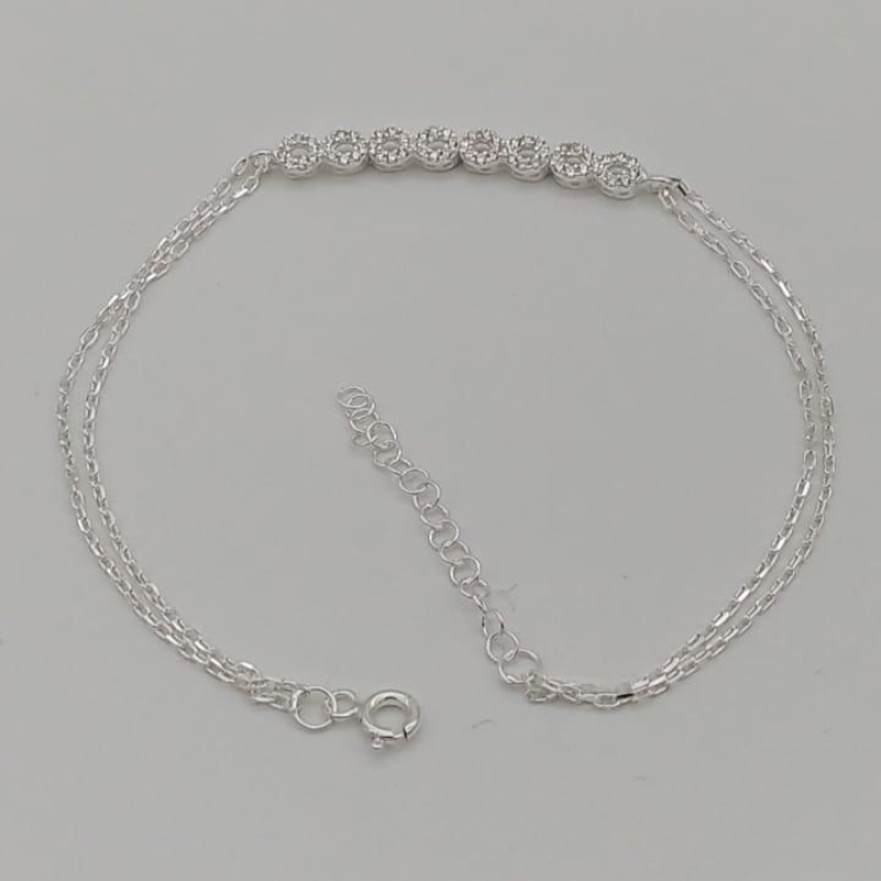 PULSEIRA PRATA INFINITO CRAVEJADO CRISTAL