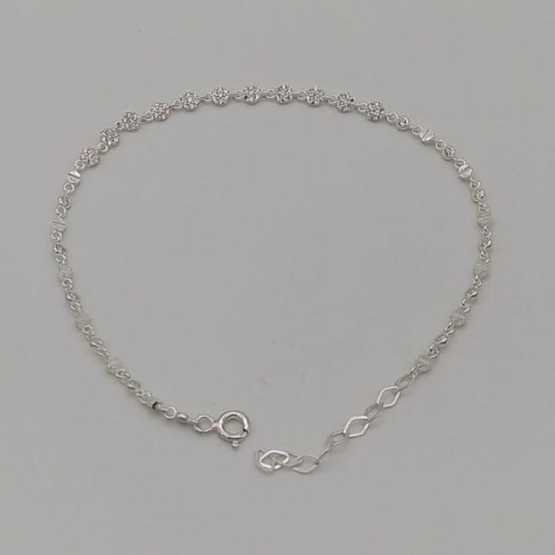 PULSEIRA PRATA POTOS CRAVEJADOS COM PONTO DE LUZ