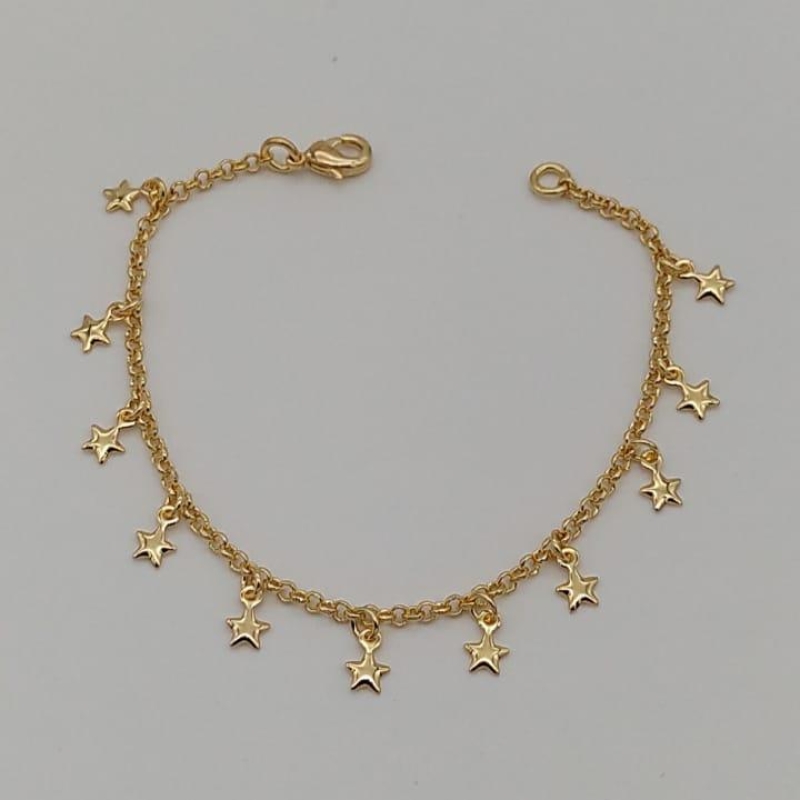 PULSEIRA INFANTIL ESTRELINHAS PENDURADAS