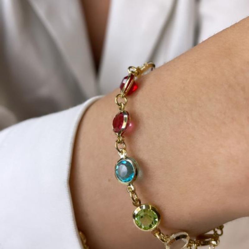 PULSEIRA ZIRCONIAS COLORIDAS