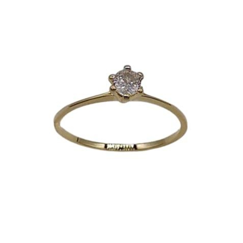 ANEL SOLITÁRIO ZIRCONIA 4MM