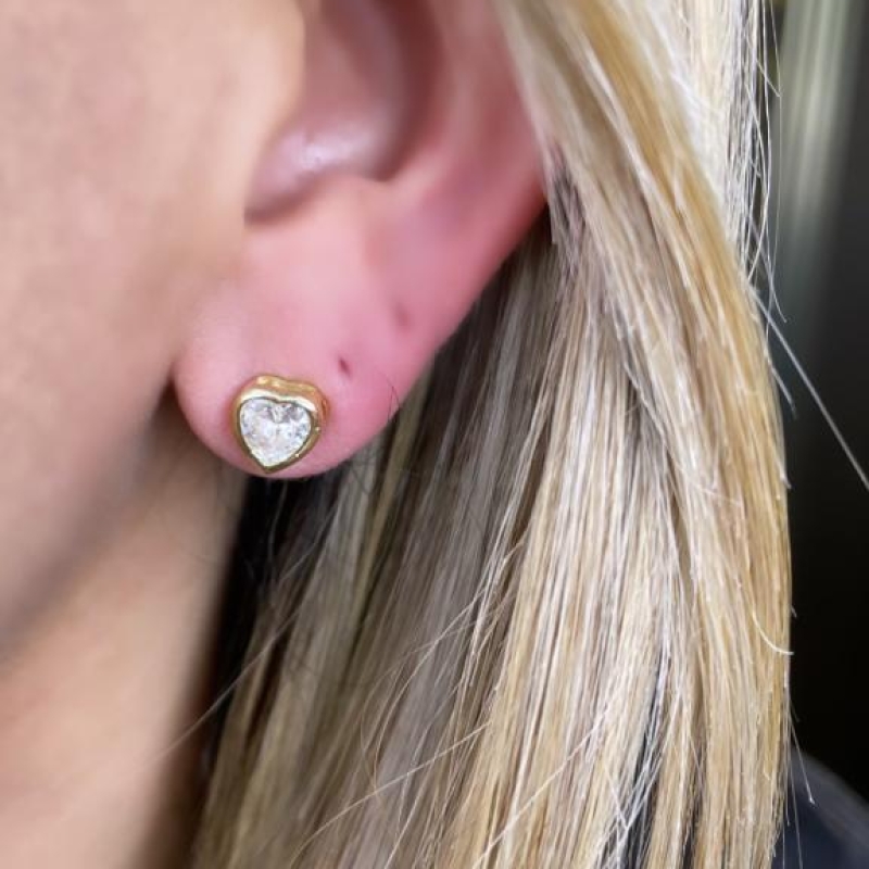 BRINCO CORAÇÃO ZIRCONIA CRISTAL