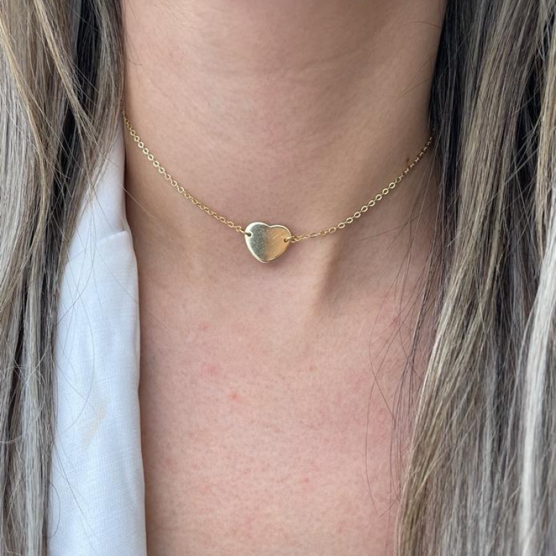 CHOKER CORAÇÃO LISO