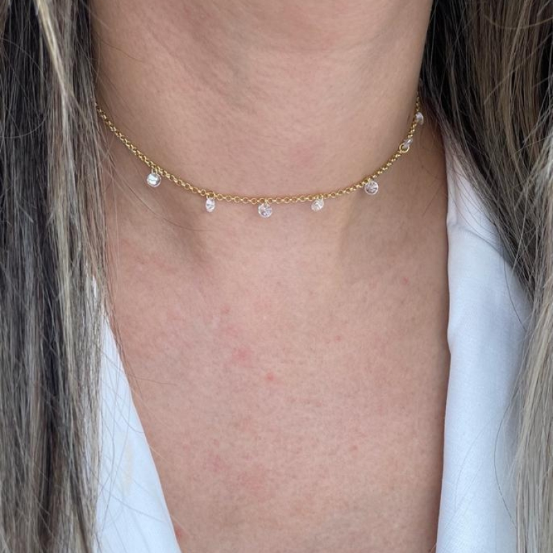 CHOKER ZIRCONIAS PENDURADAS