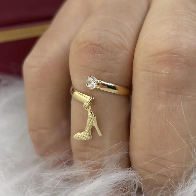 ANEL FALANGE SAPATO COM ZIRCONIA