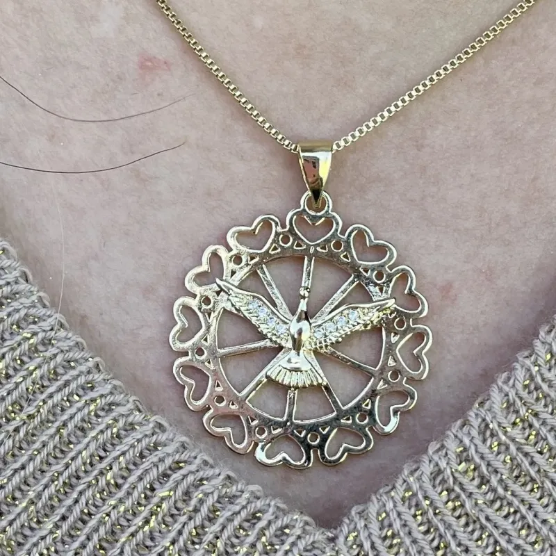 GARGANTILHA MANDALA ESPIRITO SANTO CRAVEJADO