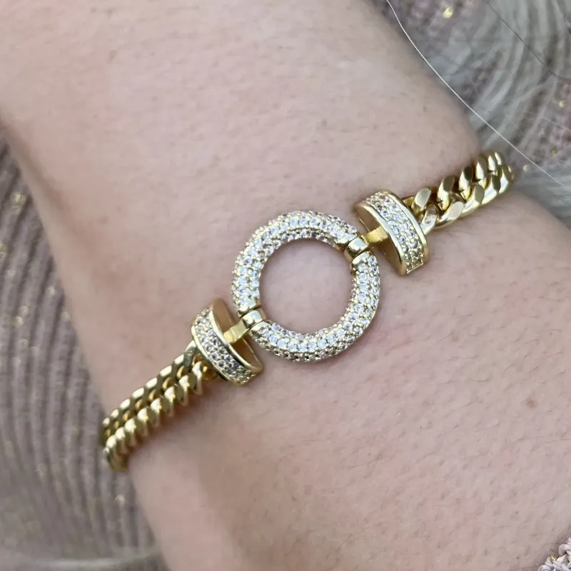 PULSEIRA GRUMET ELO CRAVEJADO