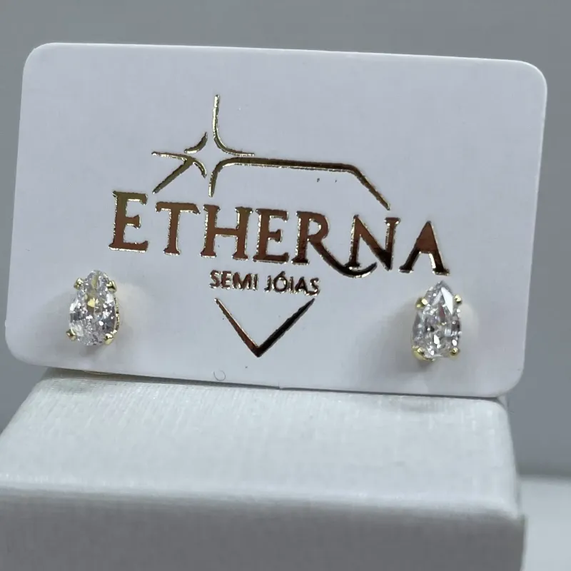 BRINCO GOTA CRISTAL 3X5 MM