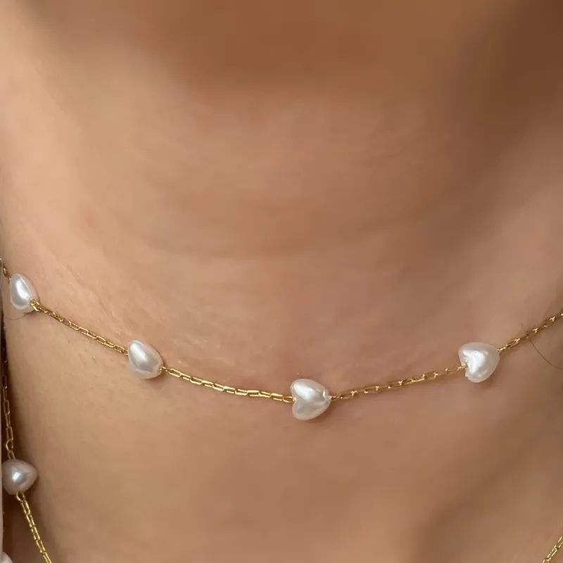 CHOKER PEROLA CORAÇÃO