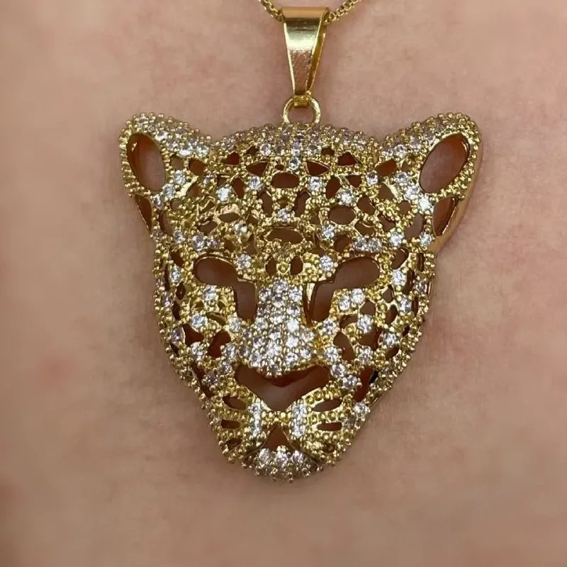 PINGENTE TIGRE CRAVEJADO