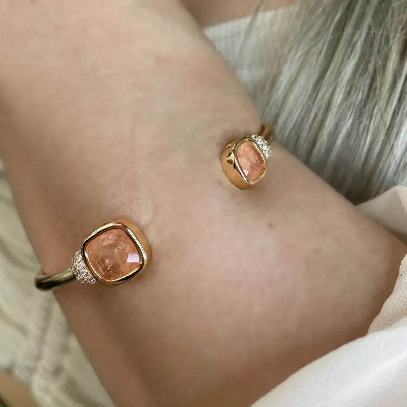 BRACELETE PEDRA FUSION PÊSSEGO