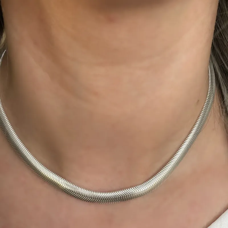 CHOKER PRATA FIO ALEMÃO F640