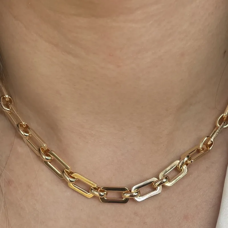 GARGANTILHA ELOS CARTIER GRANDE LISO