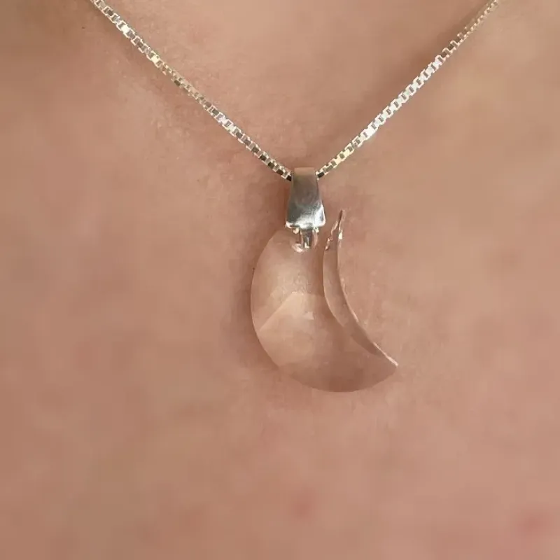 GARGANTILHA PRATA LUA CRISTAL