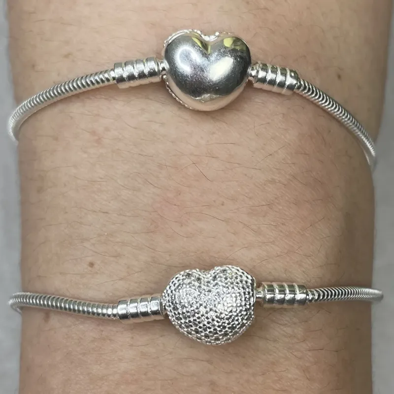 PULSEIRA PRATA COM FECHO CORAÇÃO CRAVEJADO 1,9MM