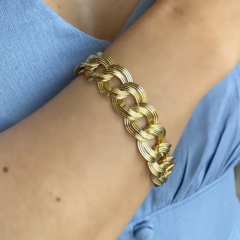 PULSEIRA ELO DUPLO DIAMANTADO