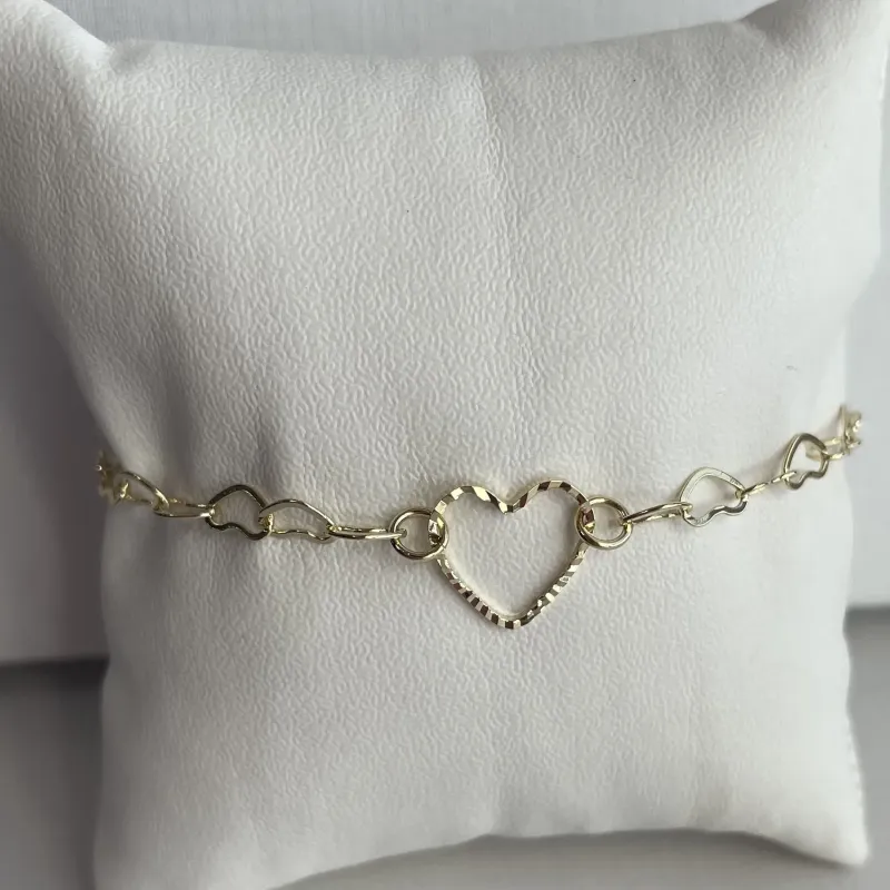 PULSEIRA INFANTIL CORAÇÃO DIAMANTADO