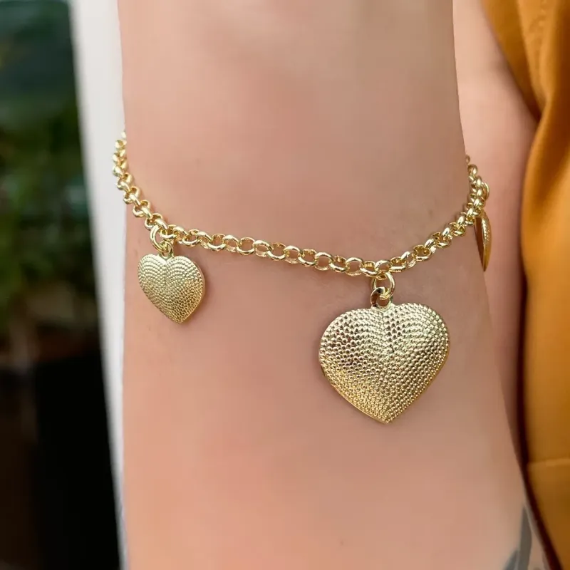 PULSEIRA CORAÇÕES TEXTURIZADOS