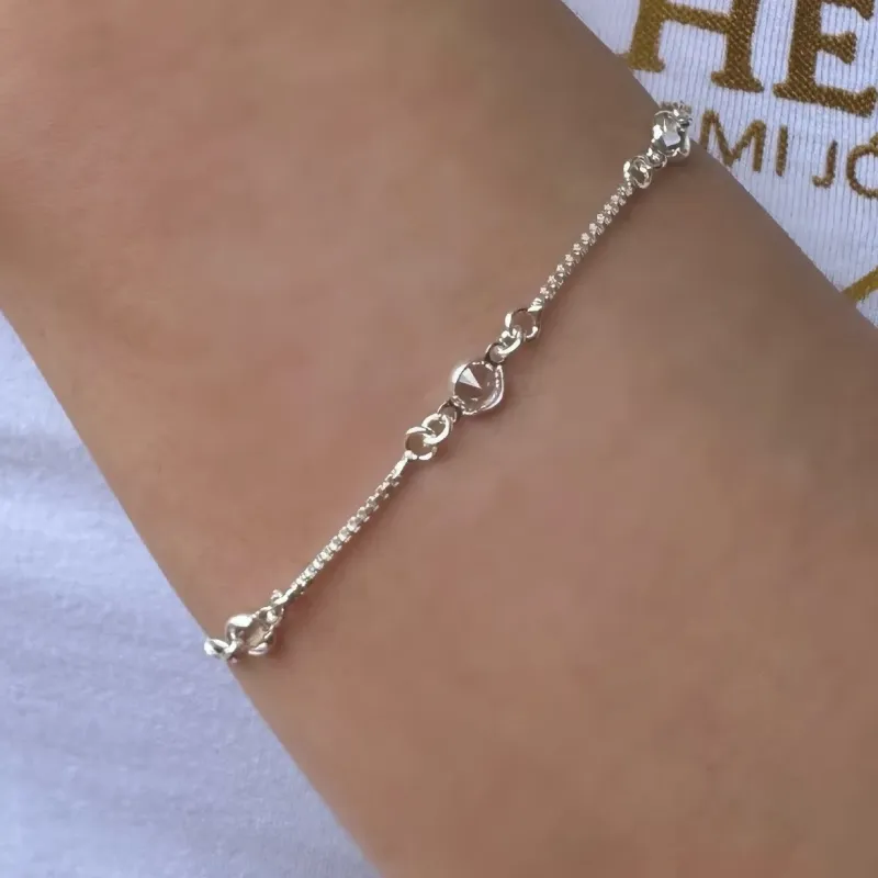 PULSEIRA PRATA PEDRA CRISTAL