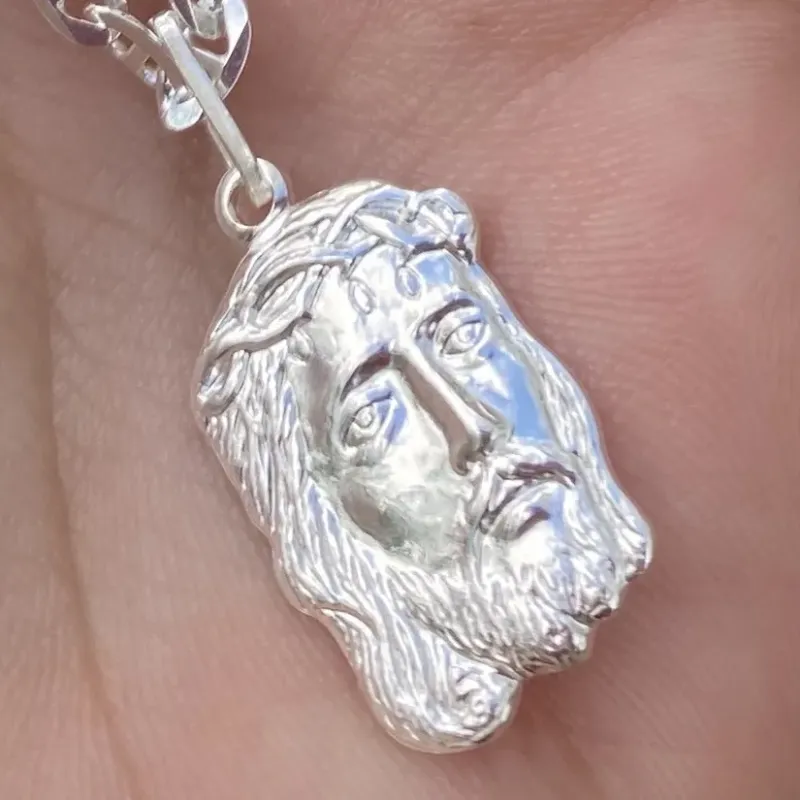 PINGENTE PRATA FACE DE JESUS