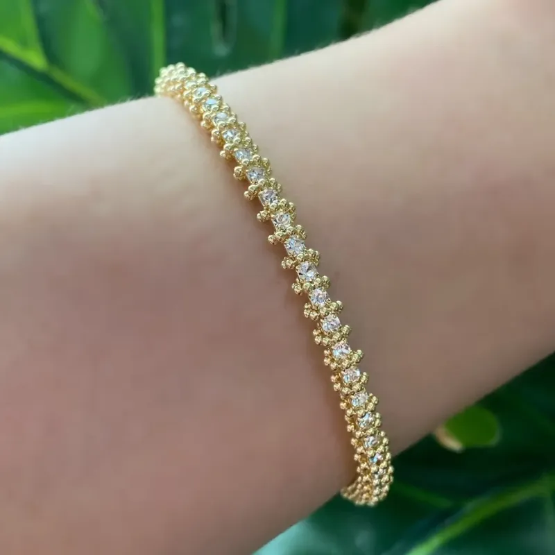 BRACELETE ASPIRAL ZIRCONIA CRISTAL