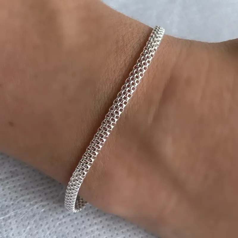 PULSEIRA PRATA PIPOCA OVAL 3,5MM