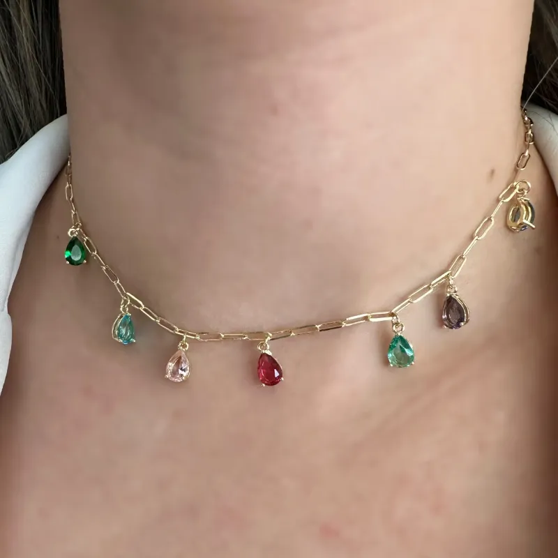 CHOKER CARTIER GOTAS COLORS