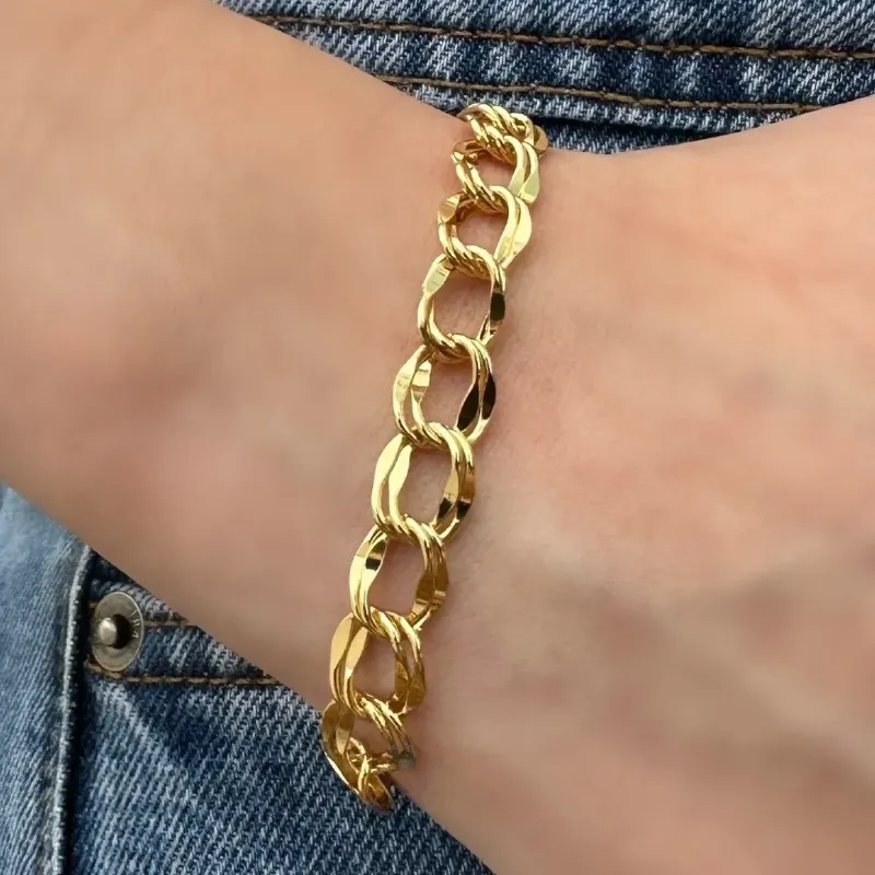 PULSEIRA ELO DUPLO DIAMANTADO