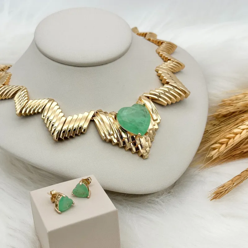 CONJUNTO RAINHA CORAÇÃO AQUAMARINE FUSION