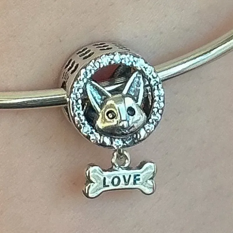 BERLOQUE PRATA CRAVEJADO COELHO LOVE