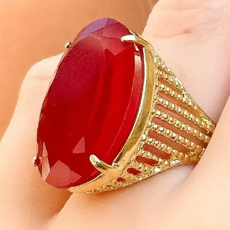 ANEL PEDRA OVAL RUBI INSPIRAÇÃO ANA AMORIM