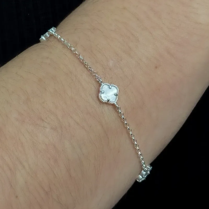 PULSEIRA PRATA ALHAMBRA MADRE PEROLA INSPIRAÇÃO