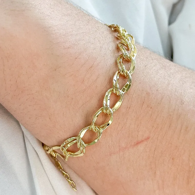 PULSEIRA ELO DUPLO DIAMANTADO