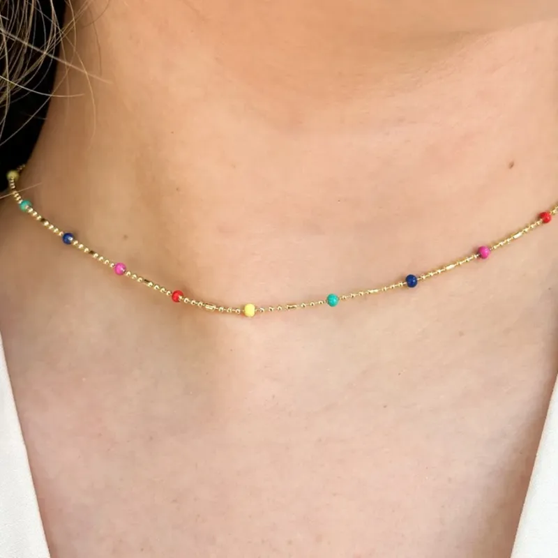 CHOKER BOLINHAS COLORS