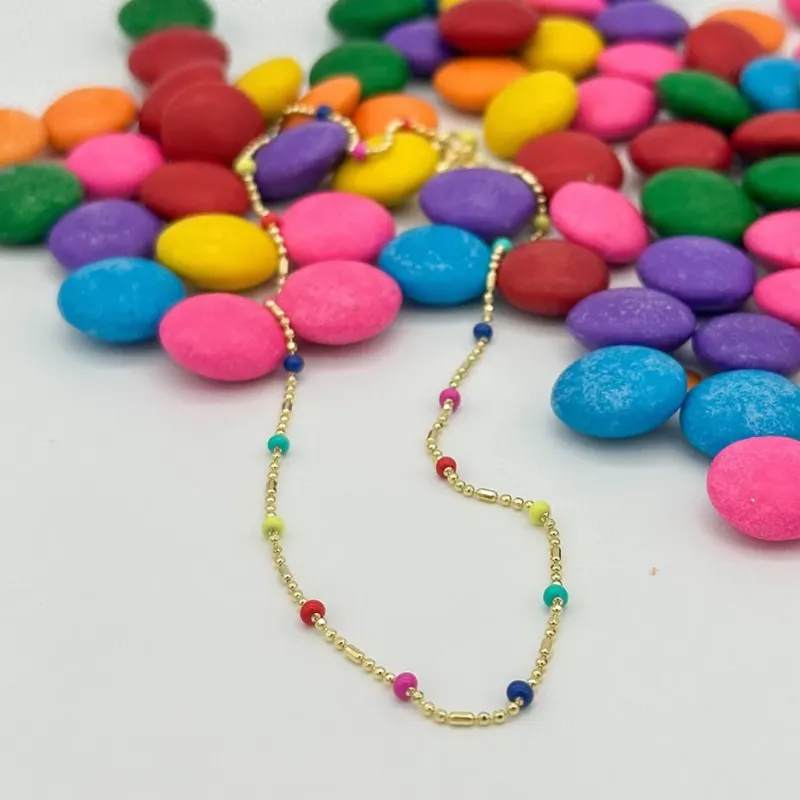 CHOKER BOLINHAS COLORS INFANTIL