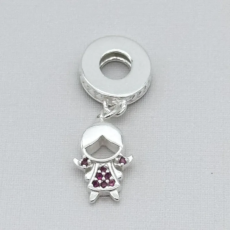 BERLOQUE PRATA MENINA CRAVEJADA ROSA