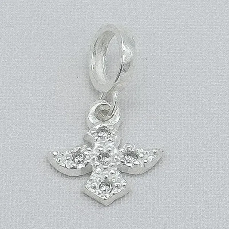 BERLOQUE PRATA ESPIRITO SANTO COM ZIRCONIA
