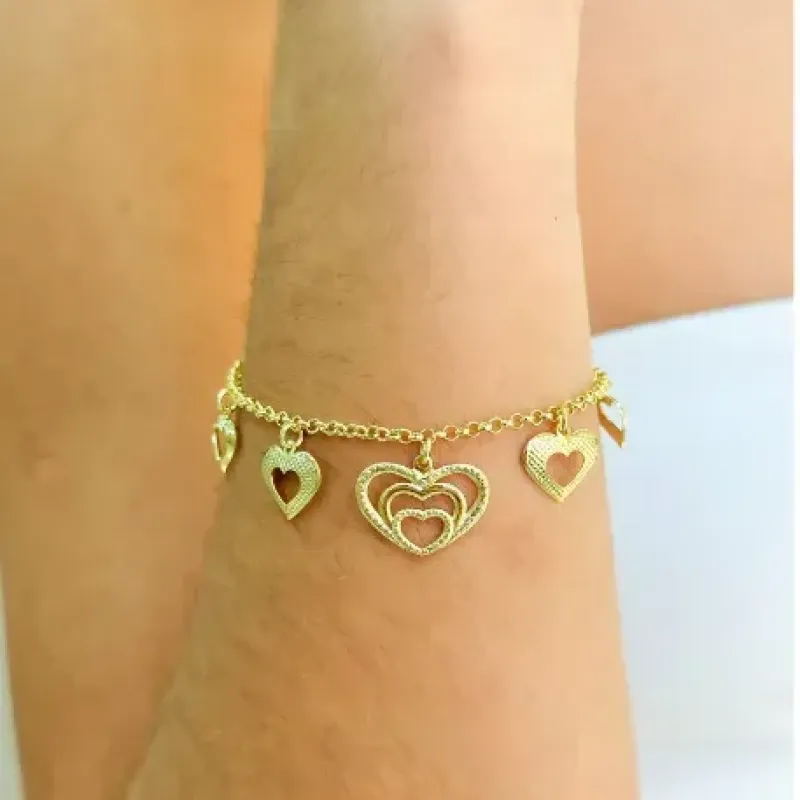 PULSEIRA CORAÇÕES PENDURADOS