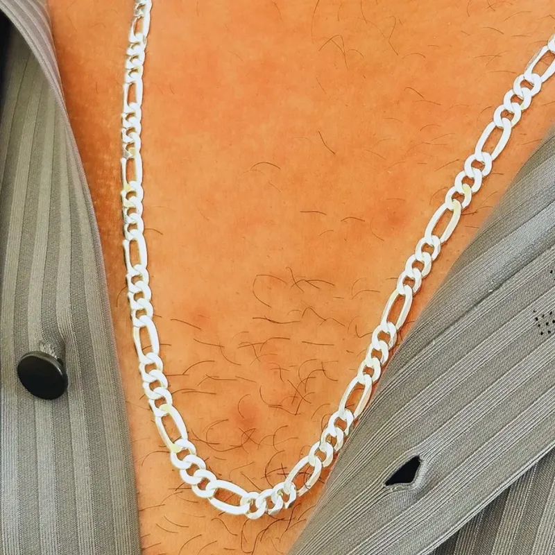 CORRENTE PRATA 3X1 FLAT FIO 120