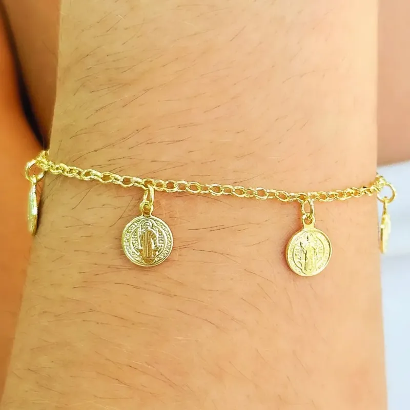 PULSEIRA MEDALHAS SÃO BENTO