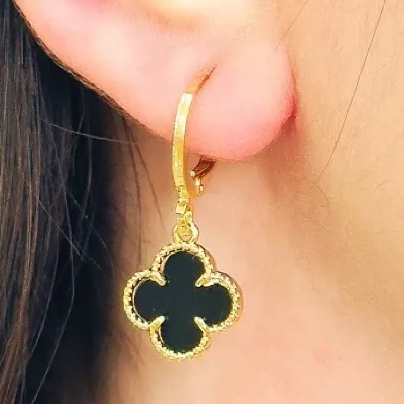 BRINCO ALHAMBRA INSPIRAÇÃO VAN CLEEF PEDRA PRETA