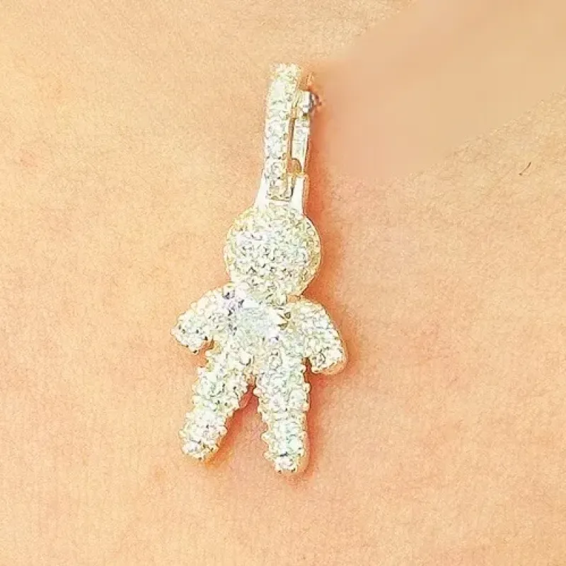 PINGENTE PRATA MENINO CRAVEJADO