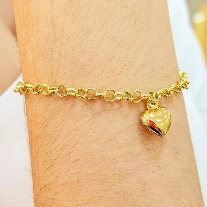 PULSEIRA CORAÇÃO PENDURADO LISO