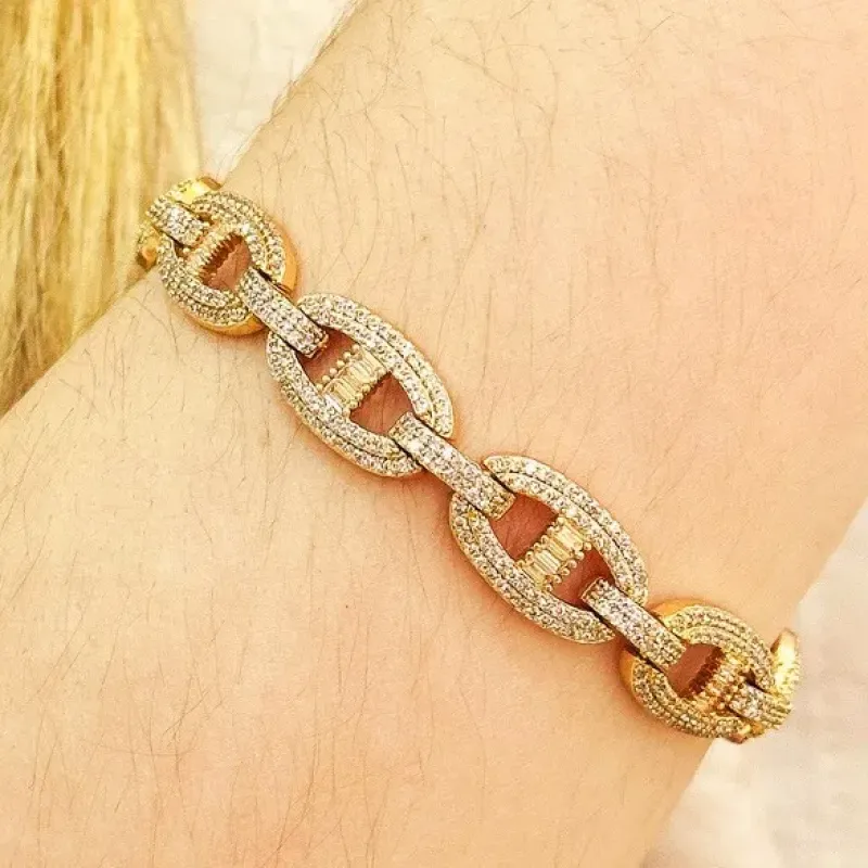 PULSEIRA ELOS CRAVEJADOS INSPIRAÇÃO CARTIER