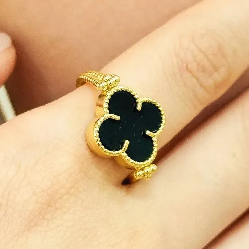 ANEL ALHAMBRA VAN CLEEF PEDRA PRETA DUPLA FACE