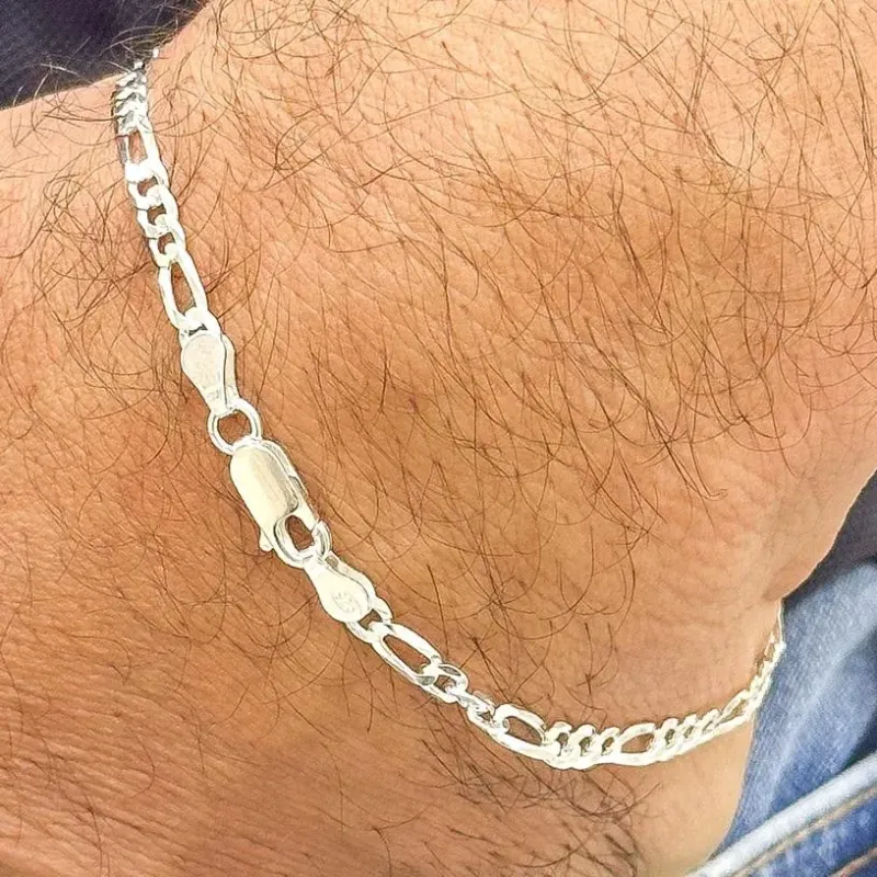 PULSEIRA PRATA GRUMET CURTA FLAT F080