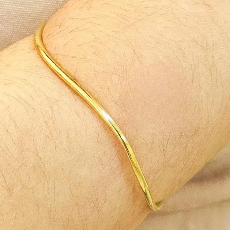 BRACELETE LISO ONDULADO FINO