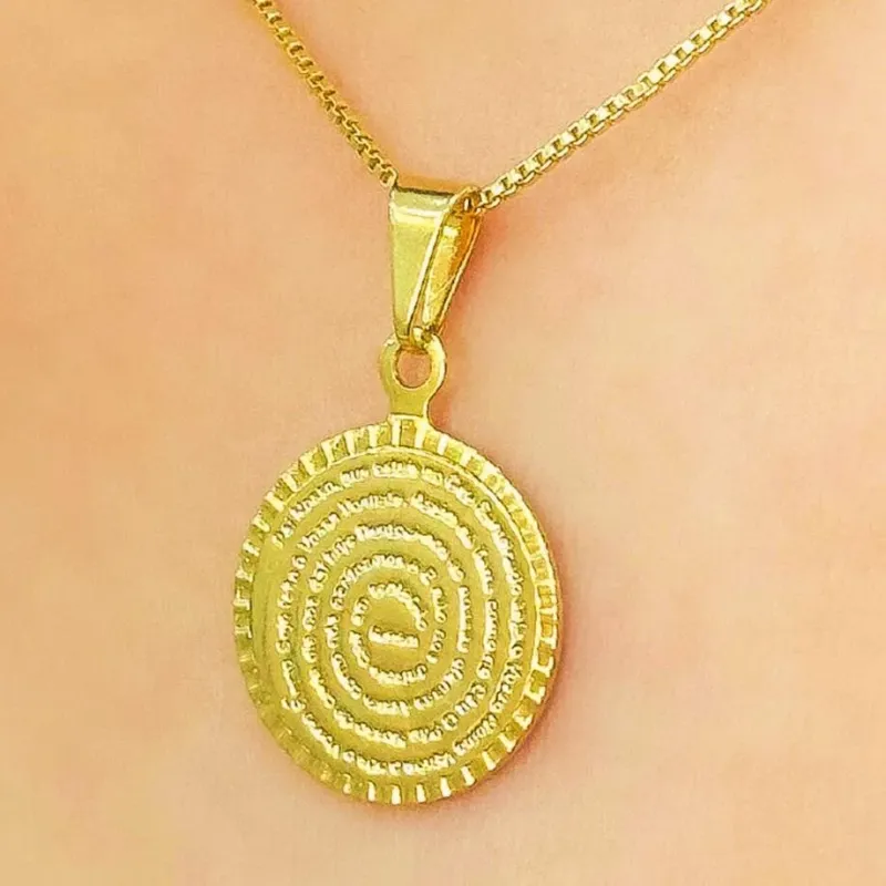 GARGANTILHA MEDALHA PAI NOSSO