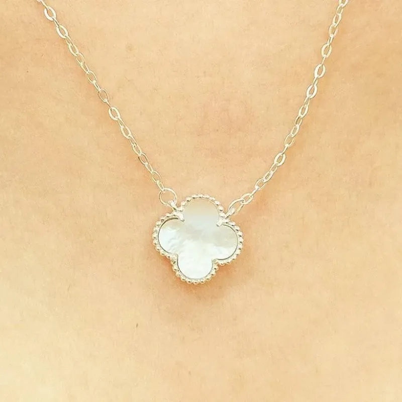 GARGANTILHA PRATA ALHAMBRA VAN CLEEF MADRE PEROLA
